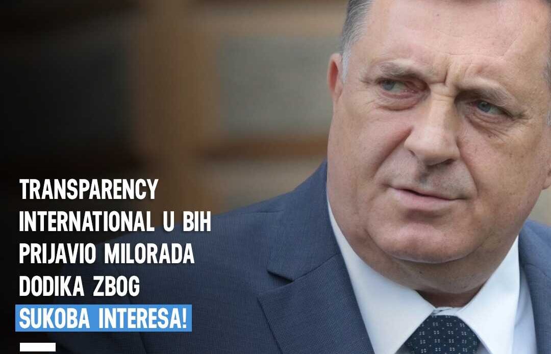 Transparency International Bosna i Hercegovina prijava protiv Milorada Dodika